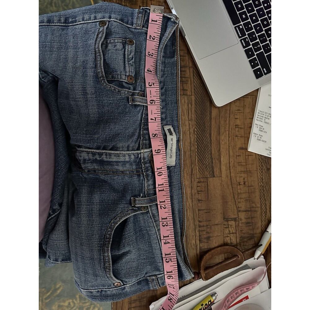 Levi's Men's Straight Jeans in Faded Blue Wash - Picture 6 of 6